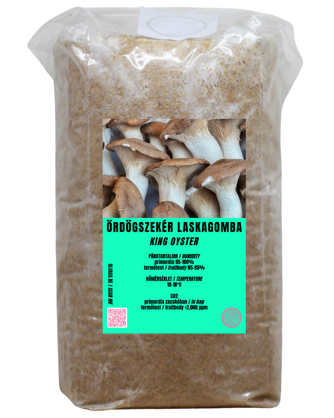 Ördögszekér laskagomba termőblokk (Pleurotus eryngii)